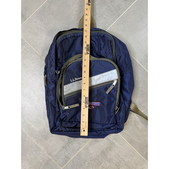L.L. Bean Deluxe Book Pack Backpack Navy 37L 103372 Camp Ozark Logo - Picture 13 of 14